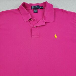 Polo Ralph Lauren Polo Shirt Mens XL Classic Preppy Yellow Pony Casual Short Sle